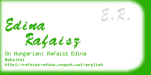 edina rafaisz business card